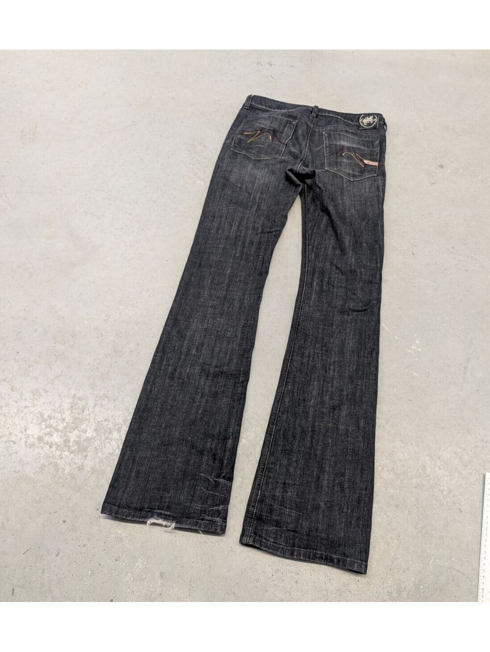 Vintage Y2K Parasuco Boot Cut Low Rise Black Denim Jeans